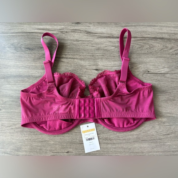 NWOT Delimira Balconette Bra Eggplant Lace Not Padded W/ Underwire Size 38F W685 - Picture 7 of 10